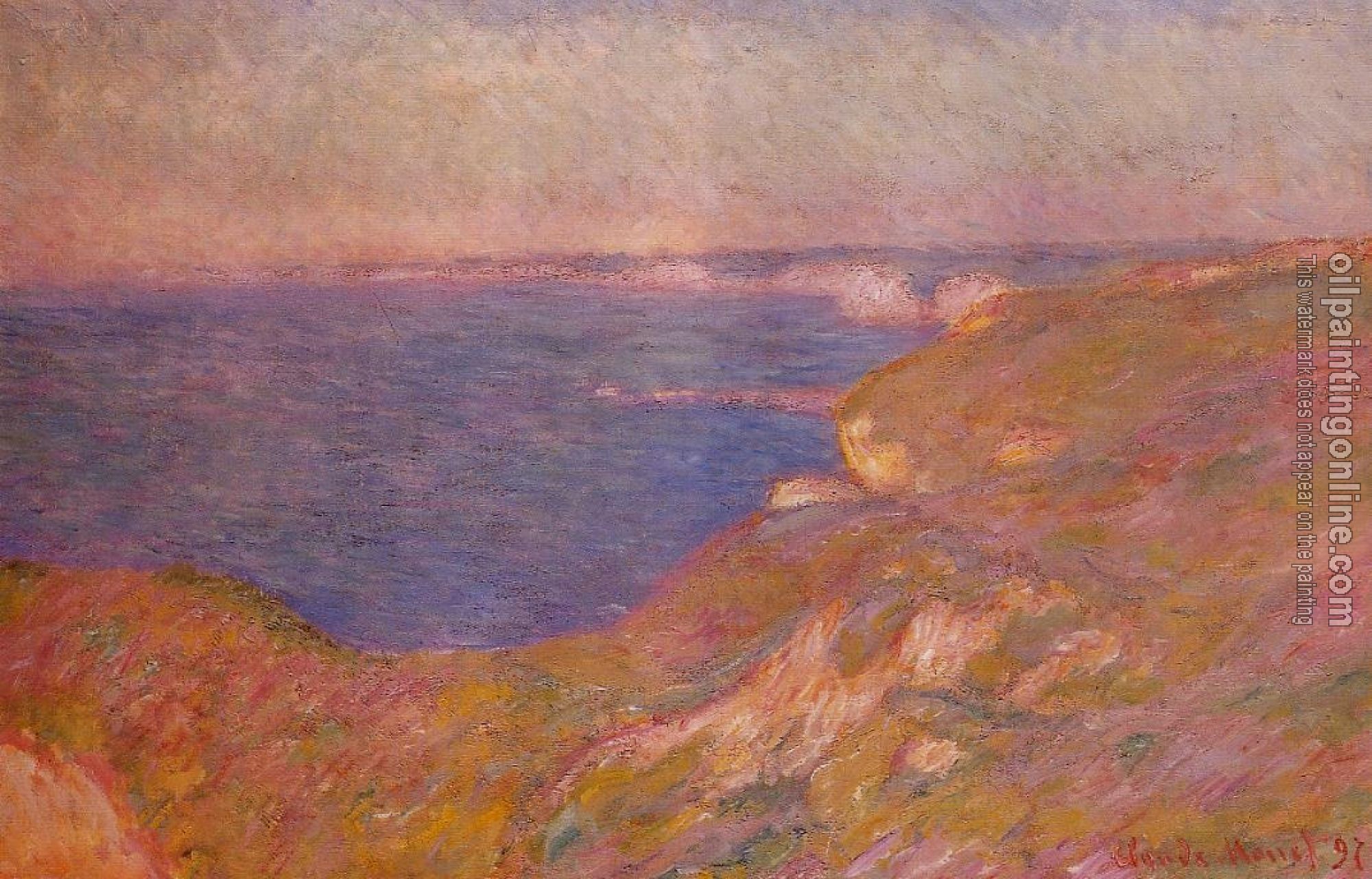 Monet, Claude Oscar - On the Cliff near Dieppe